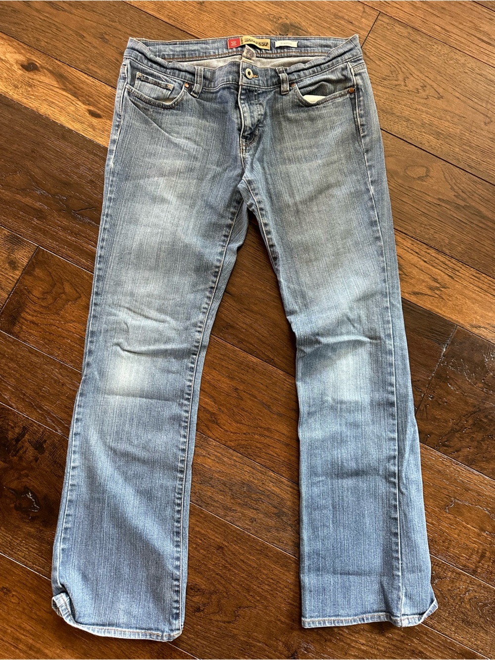 Vintage Old Navy Ultra-low Waist Light Wash Straight Leg Jeans- size 10